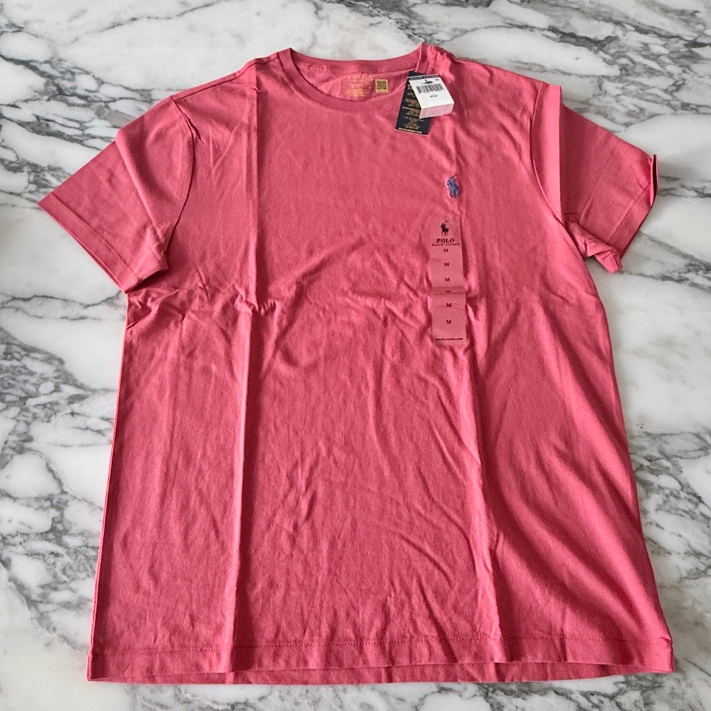Polo Ralph Lauren Men Spring Red Short Sleeve Cotton T-Shirt NWT Size Medium